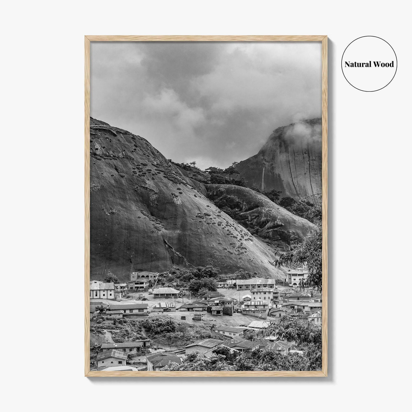 Idanre Hill Black and White Fine Art Photo Print, Ondo State Nigeria Poster