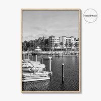 Naples Florida Black and White Fine Art Photo Print, Tamiami Trail Marina Poster
