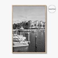 Naples Florida Black and White Fine Art Photo Print, Tamiami Trail Marina Poster