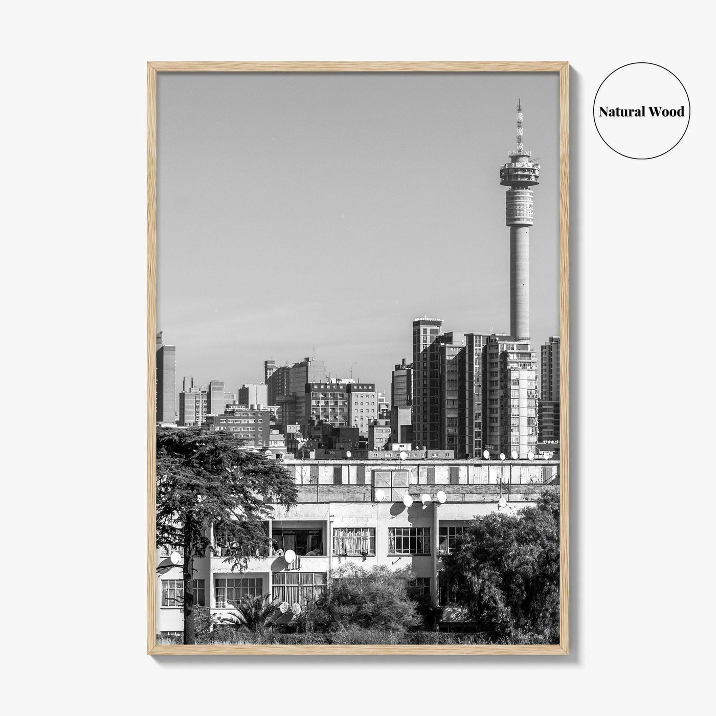 Johannesburg Black and White Fine Art Photo Print, Downtown Architecture, South Africa Poster