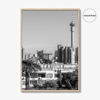 Johannesburg Black and White Fine Art Photo Print, Downtown Architecture, South Africa Poster