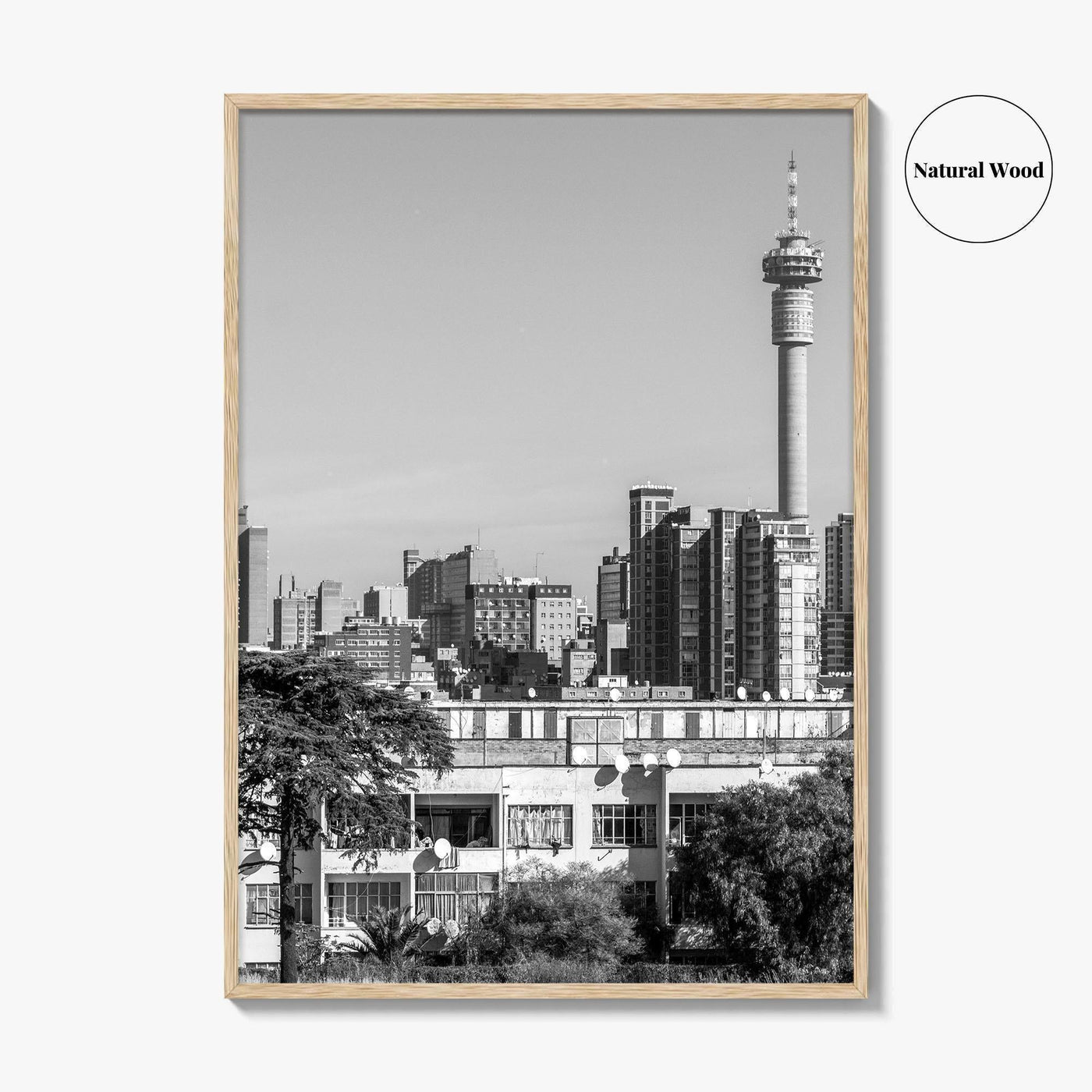 Johannesburg Black and White Fine Art Photo Print, Downtown Architecture, South Africa Poster