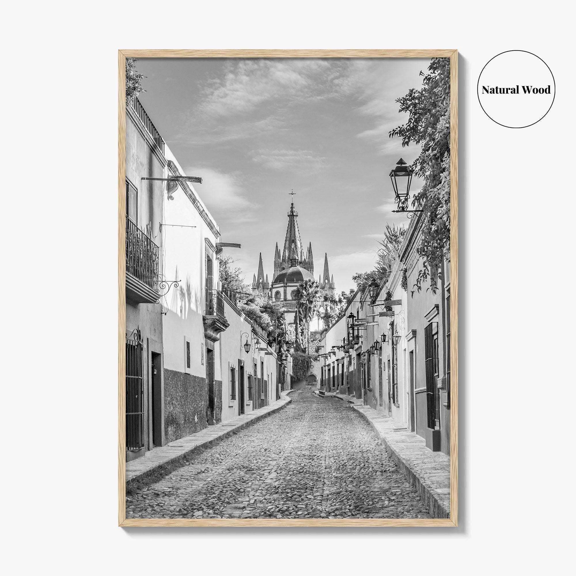 San Miguel de Allende Black and White Fine Art Photo Print, Guanajuato Poster