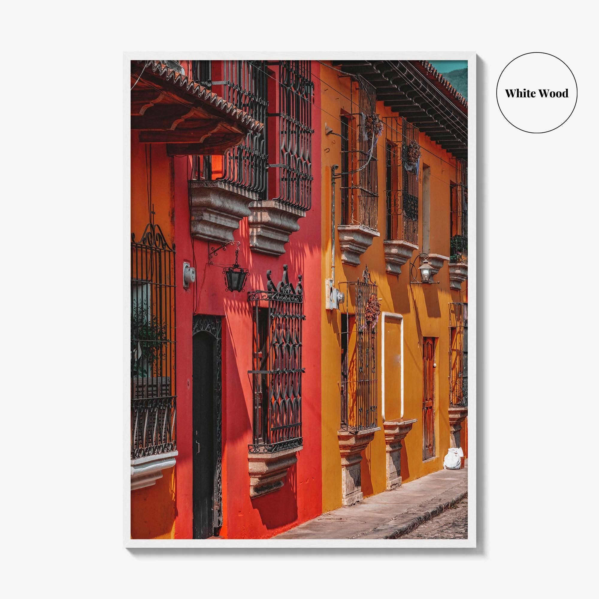 Antigua Guatemala Fine Art Photo Print, Bright Buildings, Central America, Travel Decor