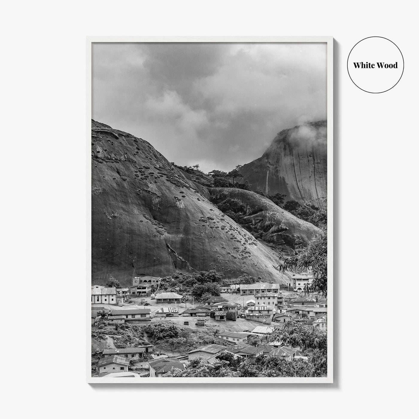 Idanre Hill Black and White Fine Art Photo Print, Ondo State Nigeria Poster