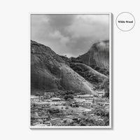 Idanre Hill Black and White Fine Art Photo Print, Ondo State Nigeria Poster