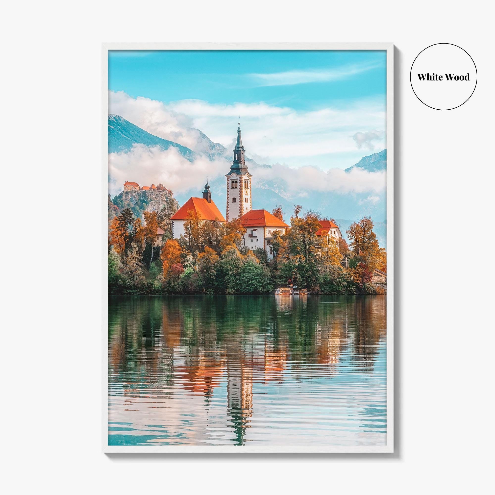 Lake Bled Fine Art Photo Print, Slovenia Poster, Blejsko Jezero, Julian Alps, Island Church