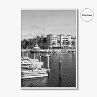 Naples Florida Black and White Fine Art Photo Print, Tamiami Trail Marina Poster