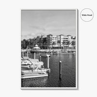 Naples Florida Black and White Fine Art Photo Print, Tamiami Trail Marina Poster