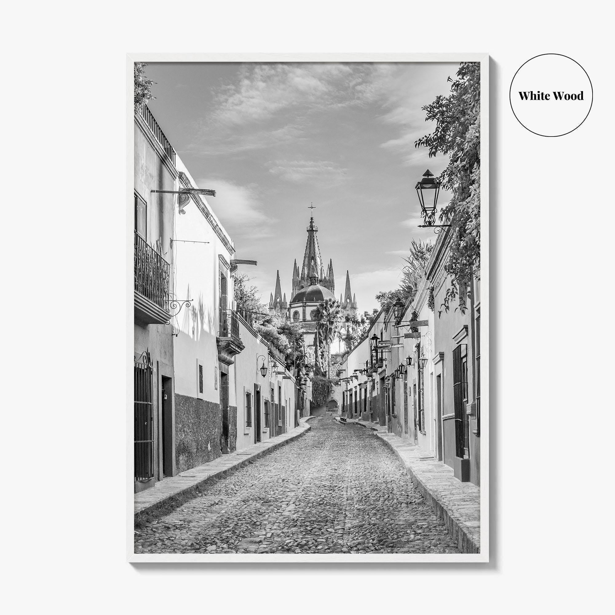 San Miguel de Allende Black and White Fine Art Photo Print, Guanajuato Poster