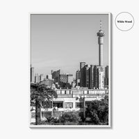 Johannesburg Black and White Fine Art Photo Print, Downtown Architecture, South Africa Poster