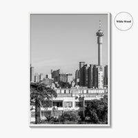 Johannesburg Black and White Fine Art Photo Print, Downtown Architecture, South Africa Poster