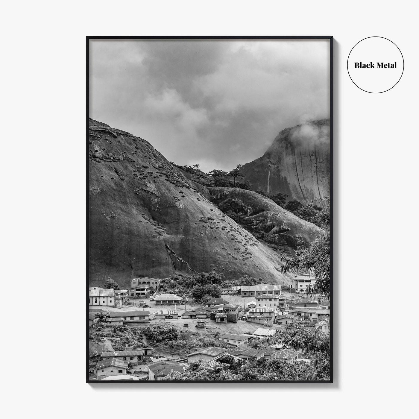 Idanre Hill Black and White Fine Art Photo Print, Ondo State Nigeria Poster