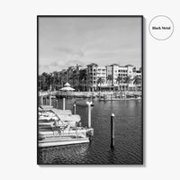 Naples Florida Black and White Fine Art Photo Print, Tamiami Trail Marina Poster