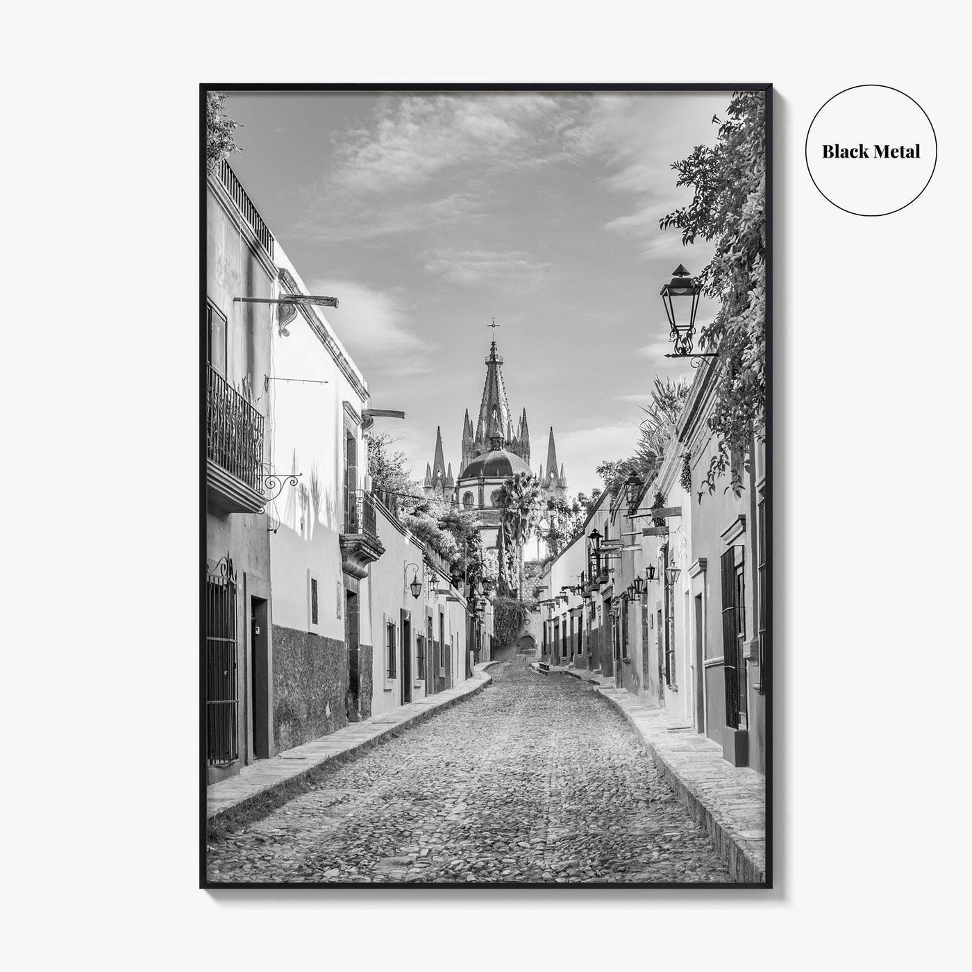 San Miguel de Allende Black and White Fine Art Photo Print, Guanajuato Poster