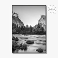Yosemite Black and White Fine Art Photo Print, Valley View California Poster