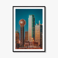 Dallas Skyline Fine Art Photo Print, Wall Decor Poster, Texas USA