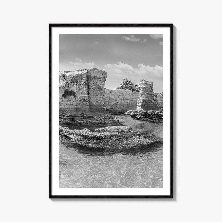 Torre Sant Andrea Black and White Fine Art Photo Print, Puglia Poster