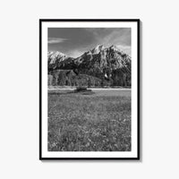 Idaho Black and White Fine Art Photo Print, McGown Peak Sawtooth Mountains USA Poster