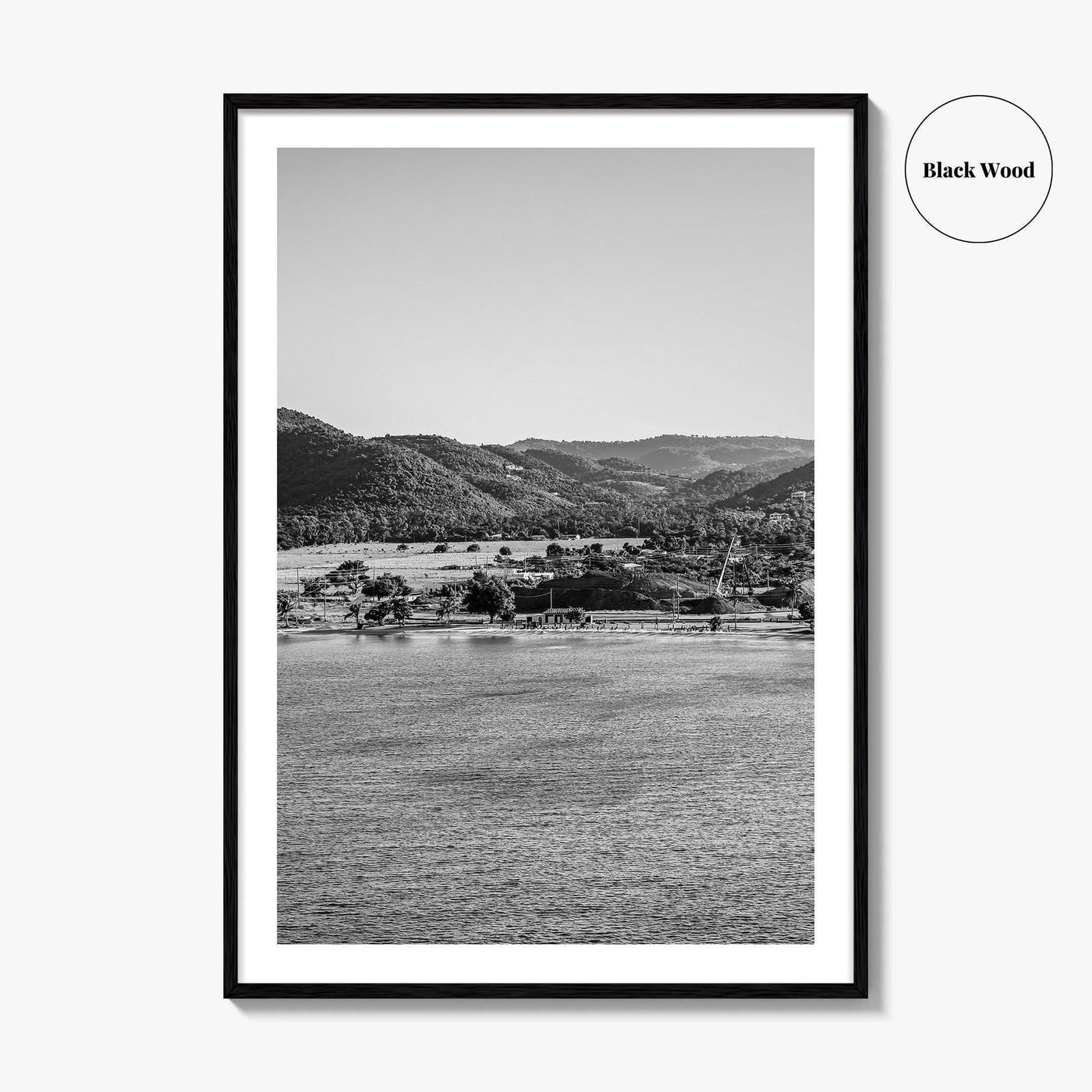 Saint Croix Black and White Fine Art Photo Print, Frederiksted US Virgin Islands Poster