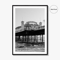 Brighton Black and White Fine Art Photo Print, Palace Pier England Poster