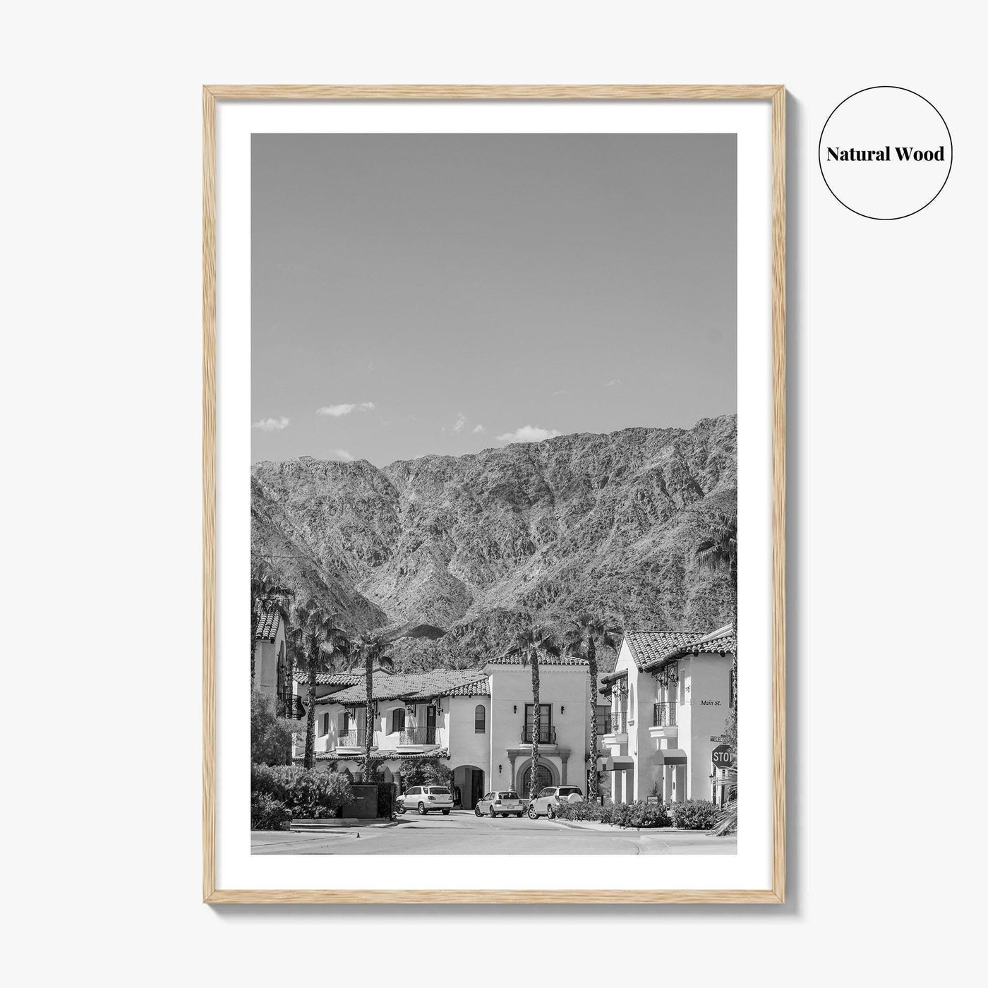 La Quinta Black and White Fine Art Photo Print, Coachella Valley California Poster