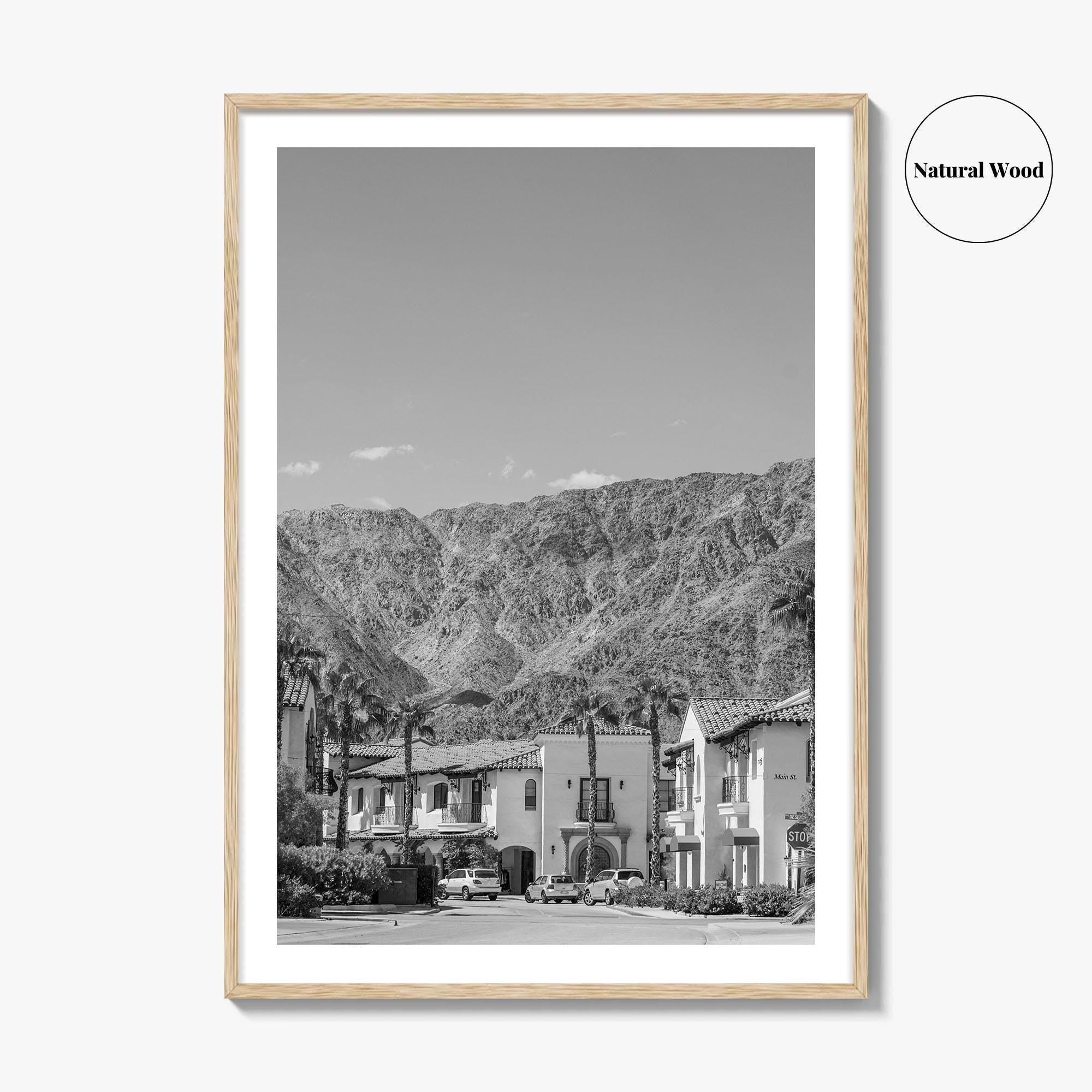 La Quinta Black and White Fine Art Photo Print, Coachella Valley California Poster