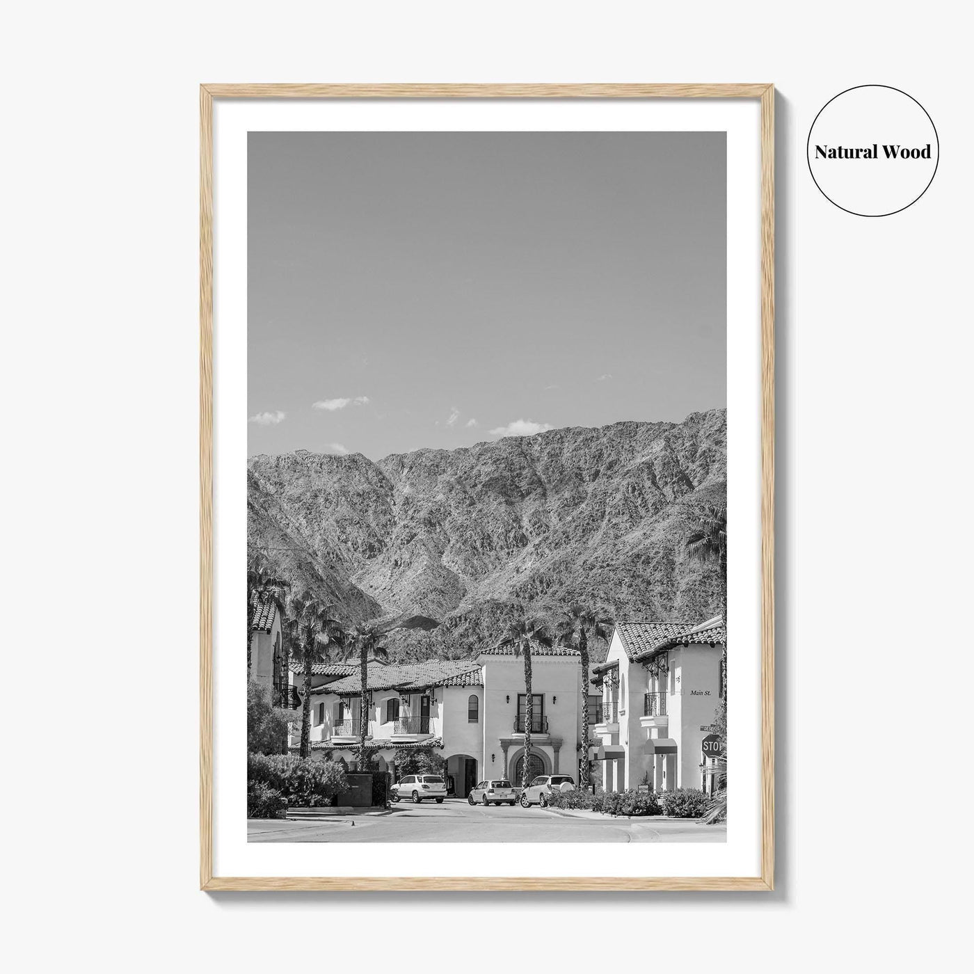 La Quinta Black and White Fine Art Photo Print, Coachella Valley California Poster