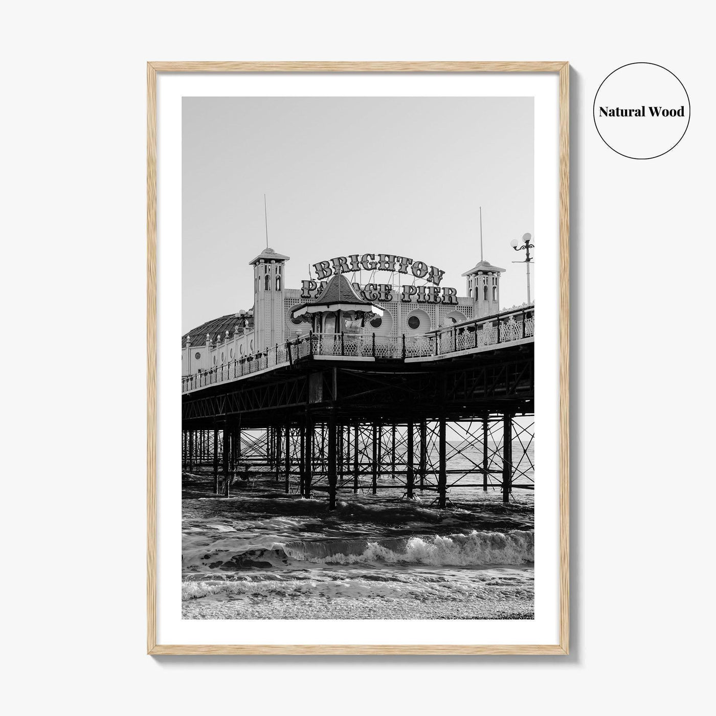 Brighton Black and White Fine Art Photo Print, Palace Pier England Poster