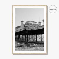 Brighton Black and White Fine Art Photo Print, Palace Pier England Poster