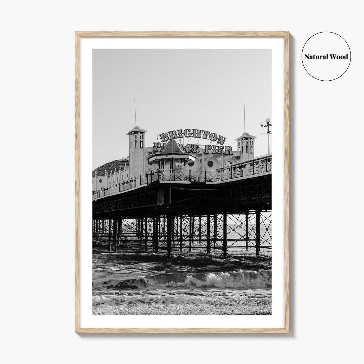 Brighton Black and White Fine Art Photo Print, Palace Pier England Poster