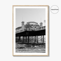 Brighton Black and White Fine Art Photo Print, Palace Pier England Poster
