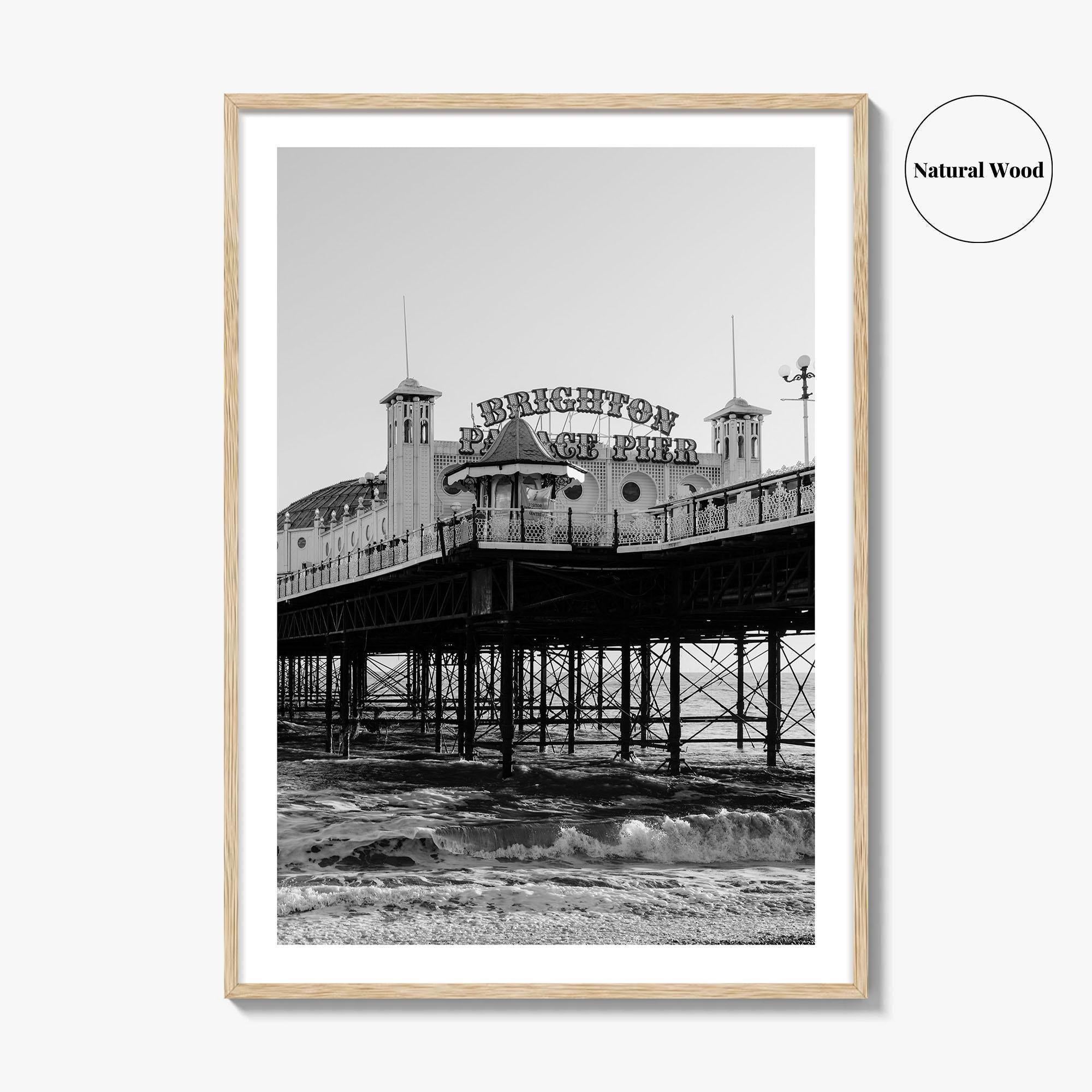 Brighton Black and White Fine Art Photo Print, Palace Pier England Poster