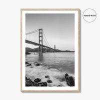 San Francisco Black and White Fine Art Photo Print, Golden Gate Bridge California Poster