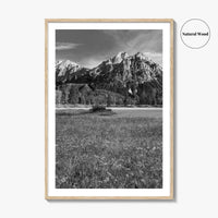 Idaho Black and White Fine Art Photo Print, McGown Peak Sawtooth Mountains USA Poster