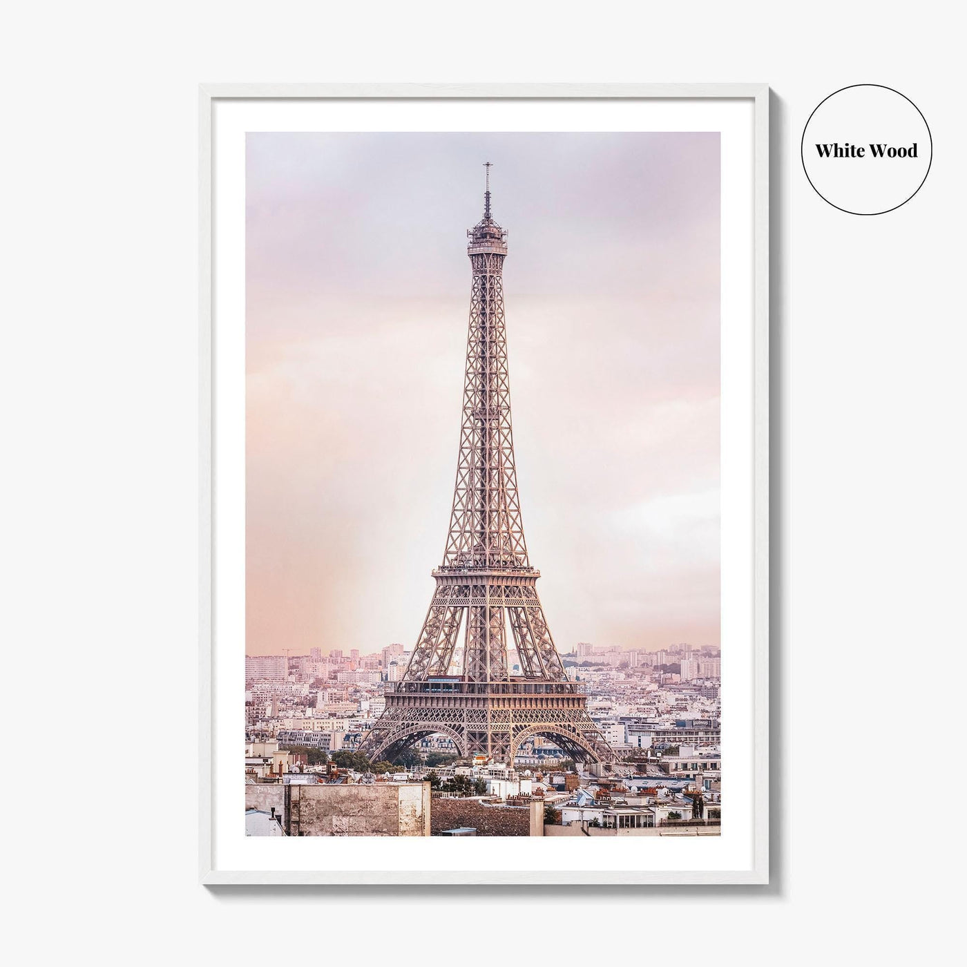 Paris Skyline Fine Art Photo Print, Eiffel Tower, Arc de Triomphe, France Wall Poster