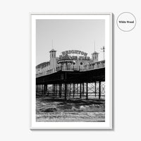 Brighton Black and White Fine Art Photo Print, Palace Pier England Poster