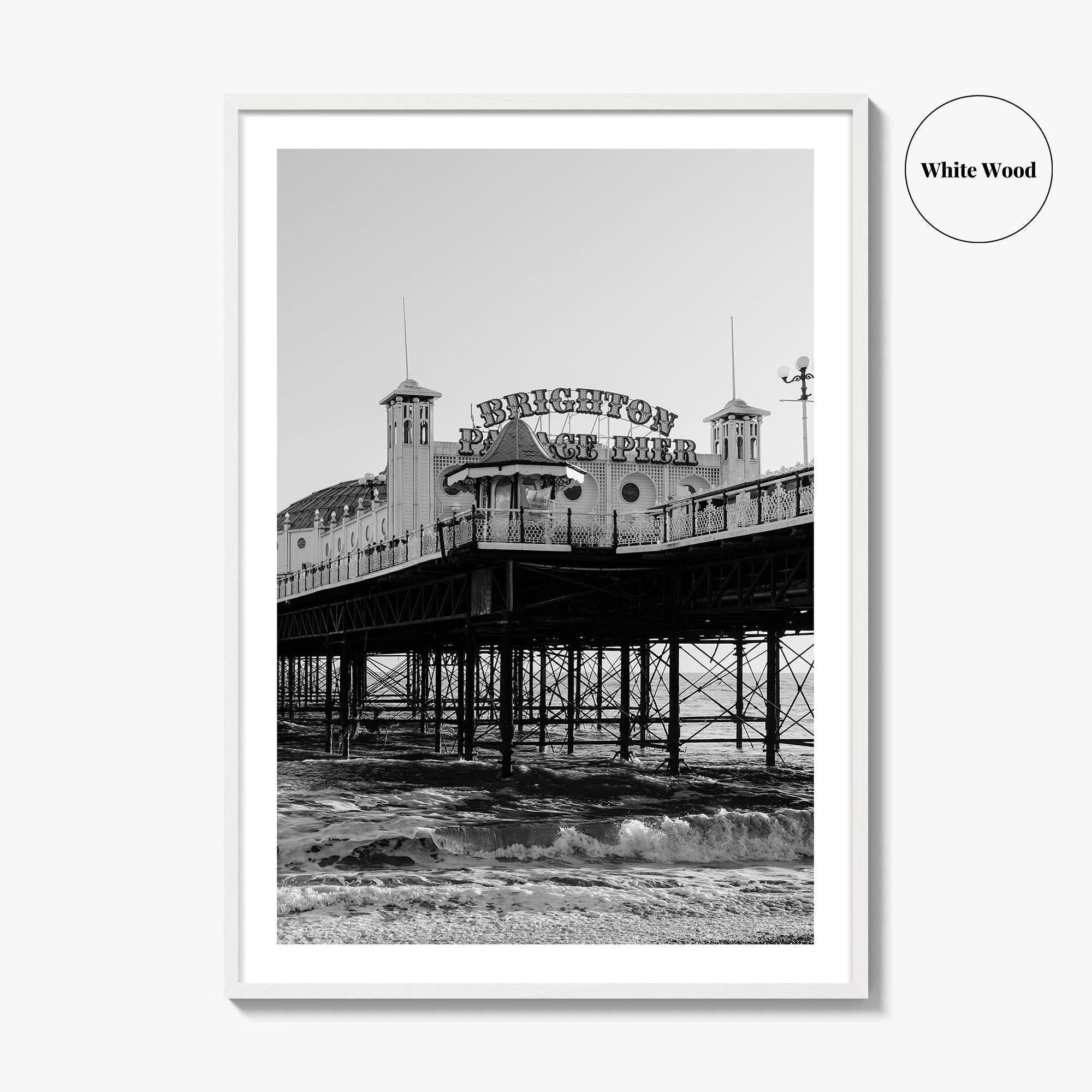 Brighton Black and White Fine Art Photo Print, Palace Pier England Poster