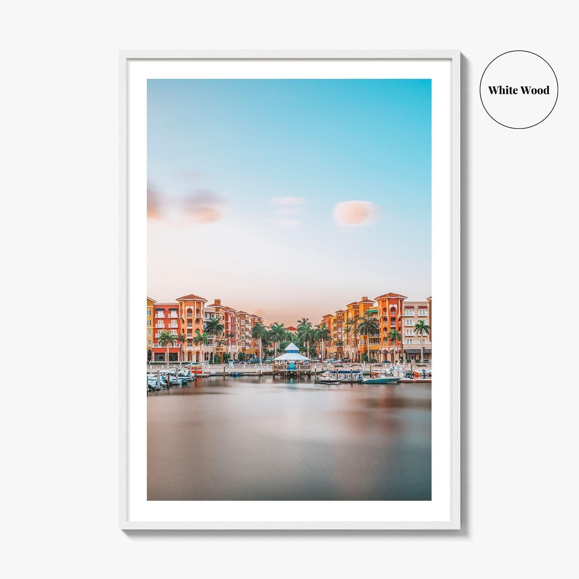 Naples Skyline Fine Art Photo Print, Florida USA Downtown Wall Decor Poster
