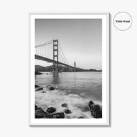 San Francisco Black and White Fine Art Photo Print, Golden Gate Bridge California Poster