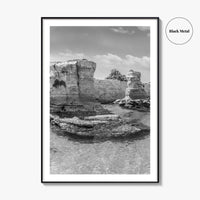 Torre Sant Andrea Black and White Fine Art Photo Print, Puglia Poster