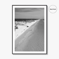 Grayton Beach Black and White Fine Art Photo Print, 30A Florida Poster