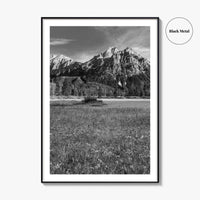 Idaho Black and White Fine Art Photo Print, McGown Peak Sawtooth Mountains USA Poster