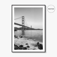 San Francisco Black and White Fine Art Photo Print, Golden Gate Bridge California Poster