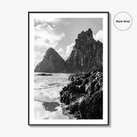 Fernando de Noronha Black and White Fine Art Photo Print, Dois Irmaos Brazil Poster
