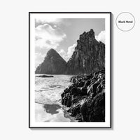 Fernando de Noronha Black and White Fine Art Photo Print, Dois Irmaos Brazil Poster