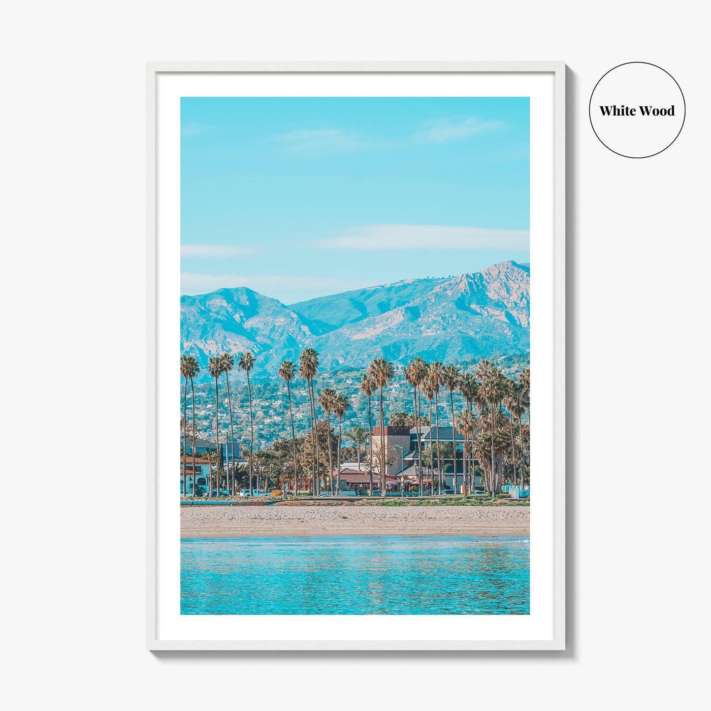 Santa Barbara Fine Art Photo Print, Mediterranean Style, California, USA Wall Decor Poster