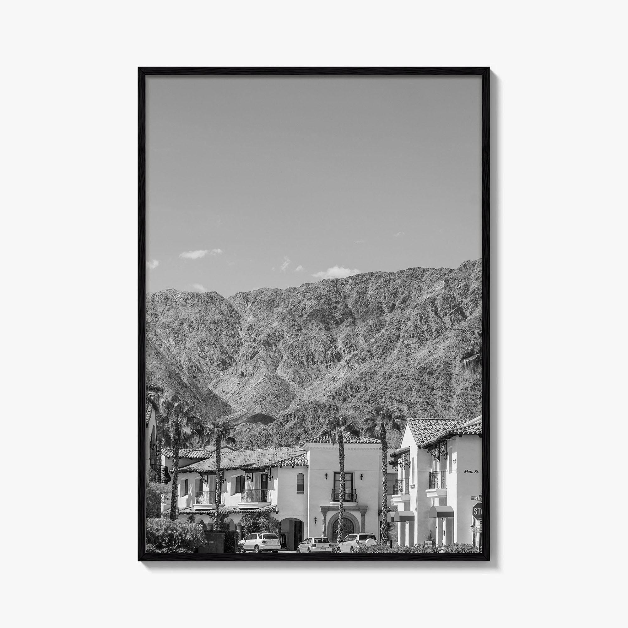 La Quinta Black and White Fine Art Photo Print, Coachella Valley California Poster