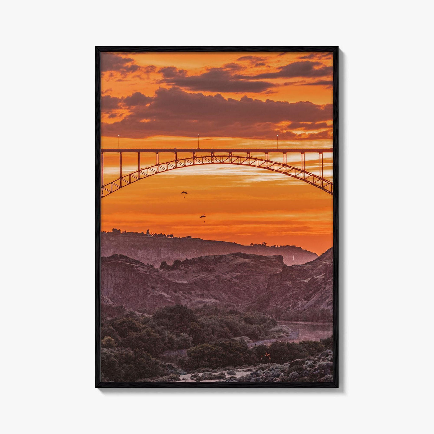 Twin Falls Idaho Fine Art Photo Print, Perrine Bridge, Base Jumpers, Wall Decor, Poster