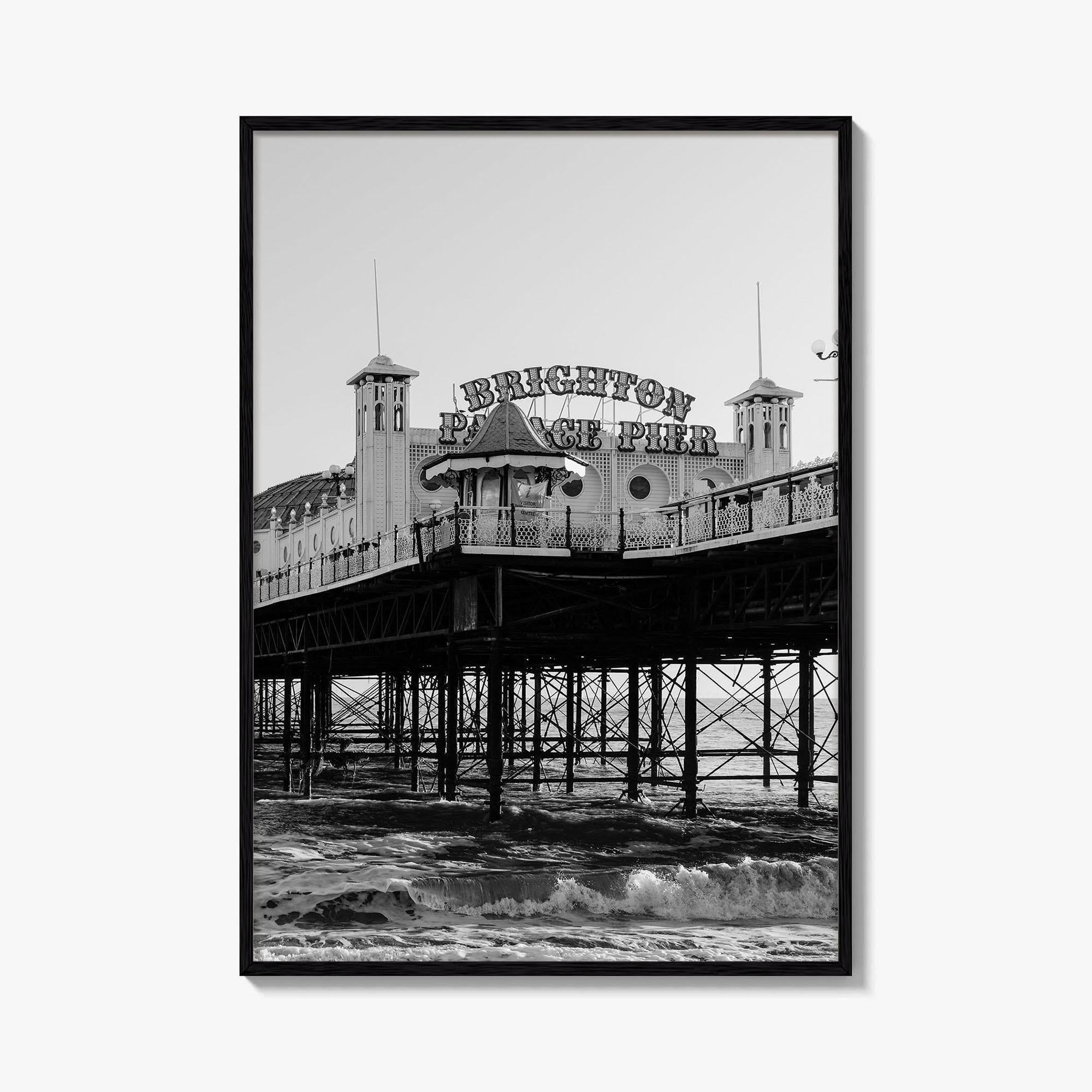 Brighton Black and White Fine Art Photo Print, Palace Pier England Poster